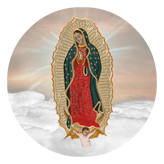 DAROUND 110 BZ Lady of Guadalupe Clouds Bronze